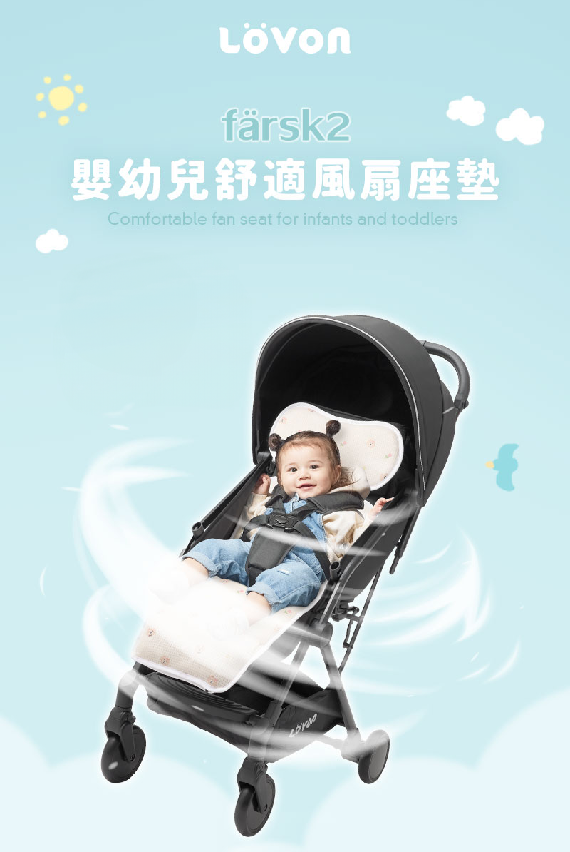 LOVON Farsk2 Infant and Toddler Dual Fan Comfort Cooling Mat