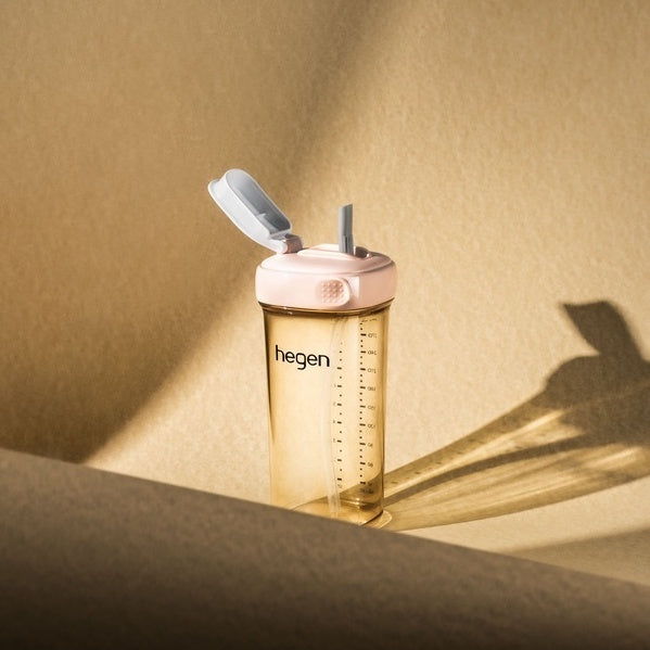 【hegen】PCTO™ Light Drinking Time PPSU Square and Round Wide Mouth Straw Cup 330ml