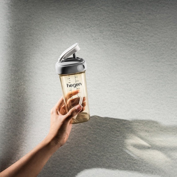 【hegen】PCTO™ Light Drinking Time PPSU Square and Round Wide Mouth Straw Cup 330ml