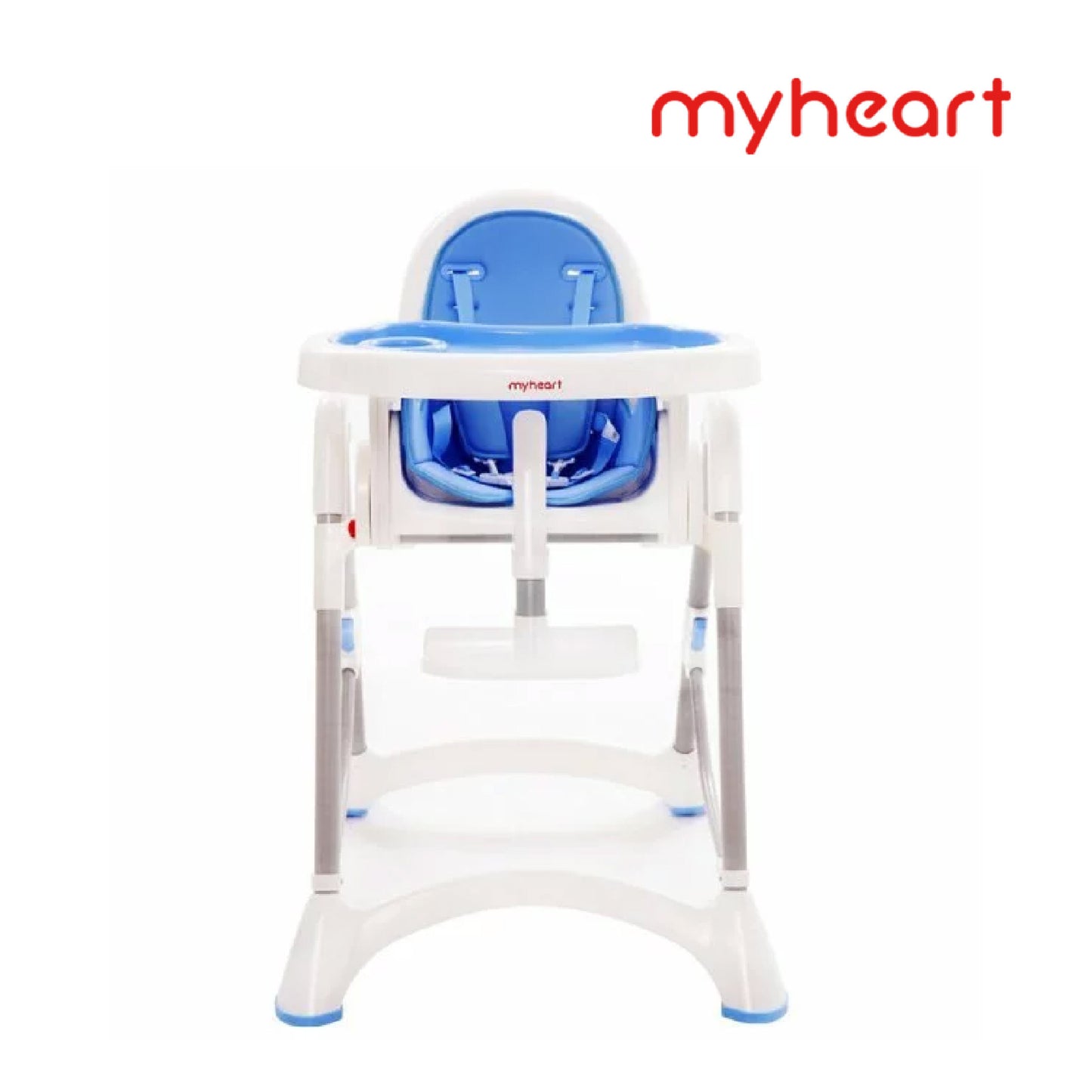 【myheart】Folding child safety dining chair-sky blue