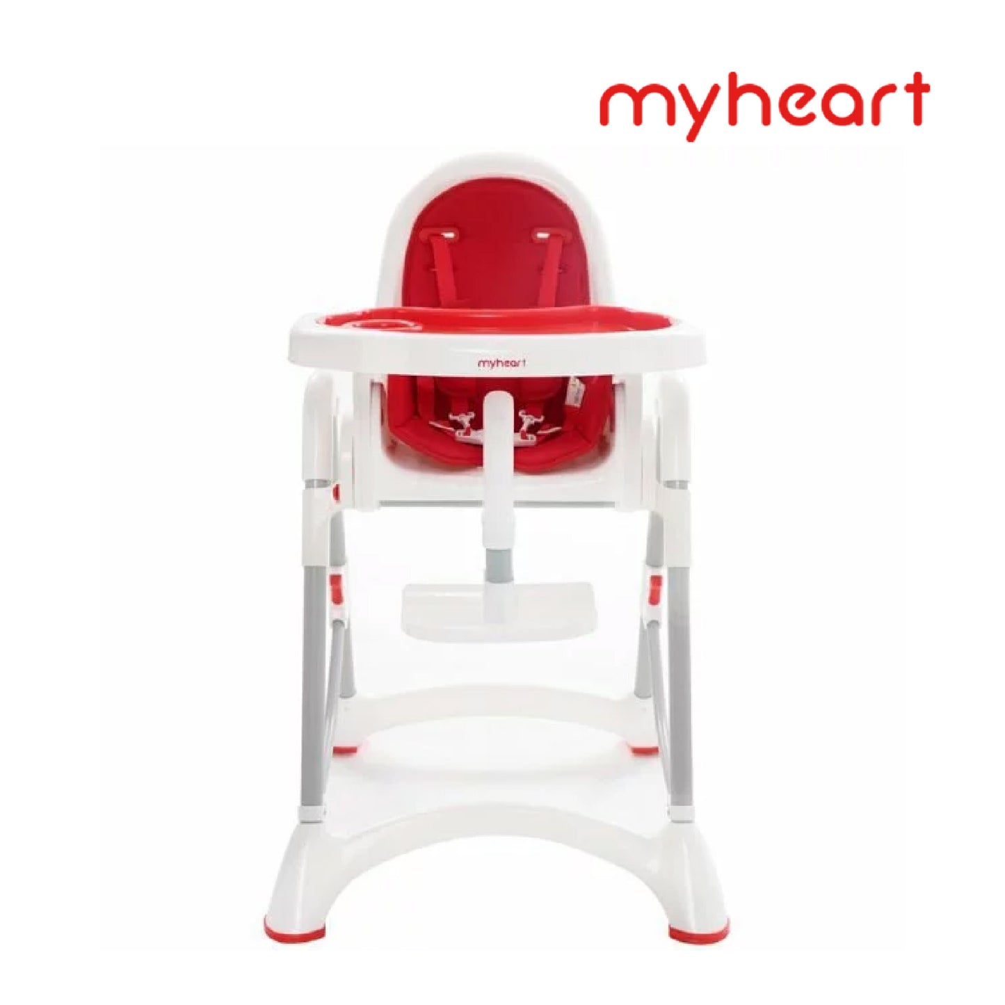【myheart】折疊式兒童安全餐椅-蘋果紅