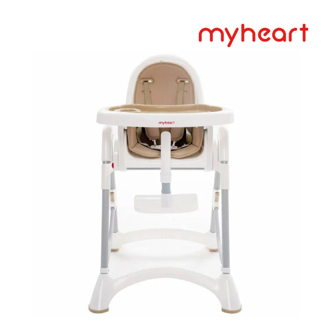 【myheart】折疊式兒童安全餐椅-布朗棕
